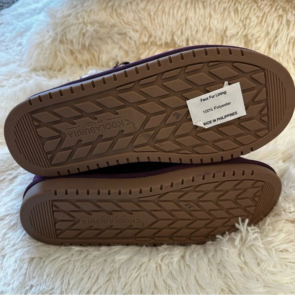 Koolaburra by UGG Victoria Short Purple Suede Boots Girls Size 5 NWOT Cozy